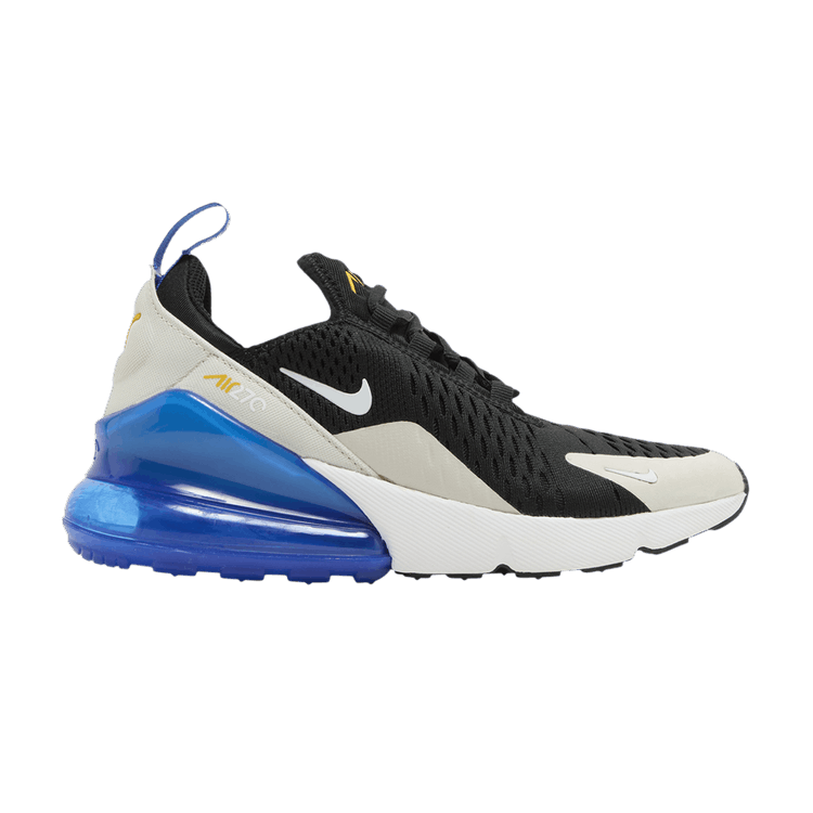 Nike Air Max 270 GS 'Black Game Royal' — Black/Game Royal/Light Bone/White