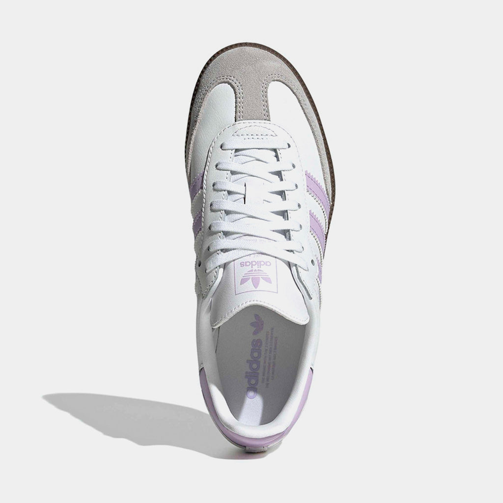 Samba OG Grade School Lifestyle Shoes (White/Gum/Powder Purple)