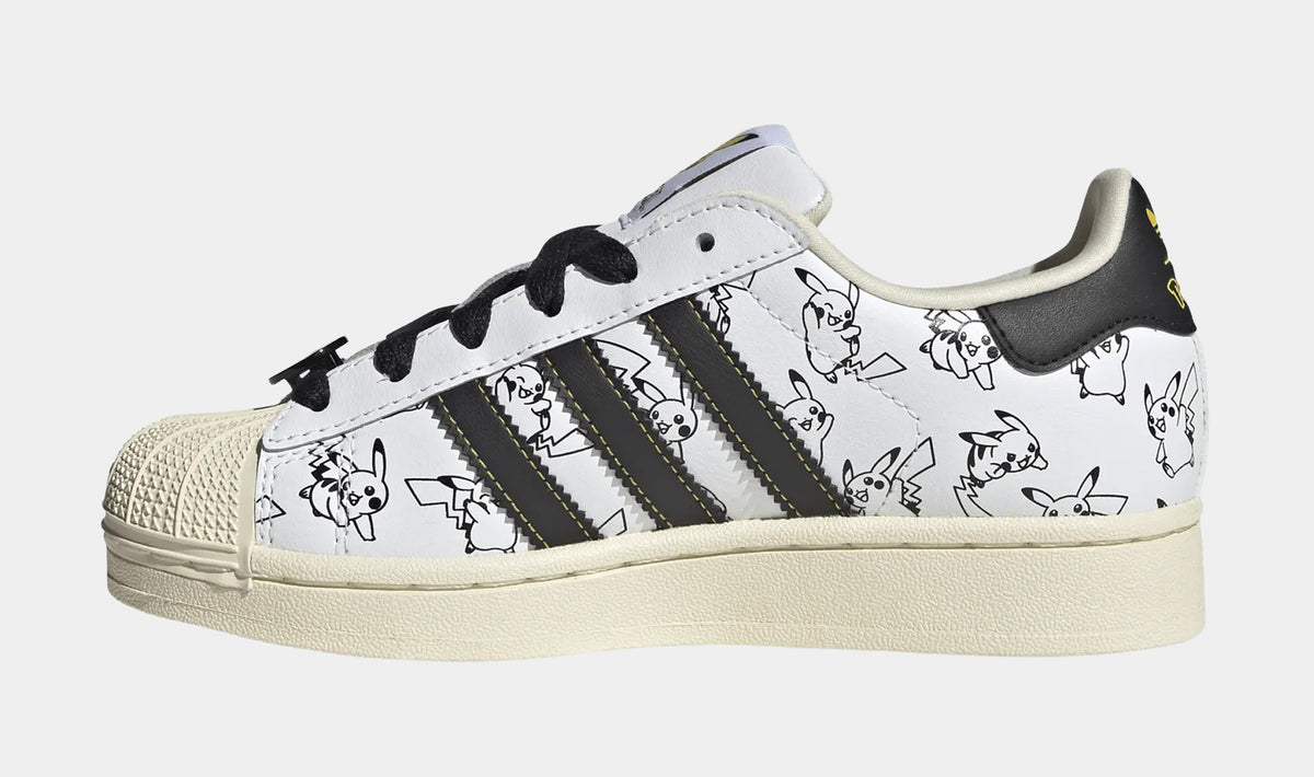 Pokemon x Adidas Superstar II Grade School Lifestyle Shoes (Cloud White/Core Black/Gold Metallic)