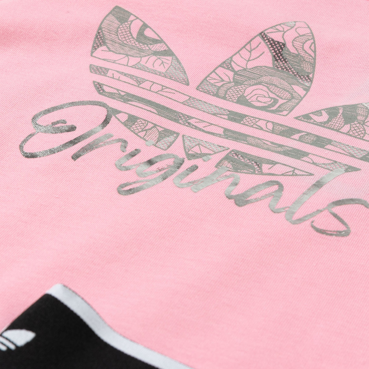 Raglan Tee Bubble Skort Preschool Set (Pink/Black)