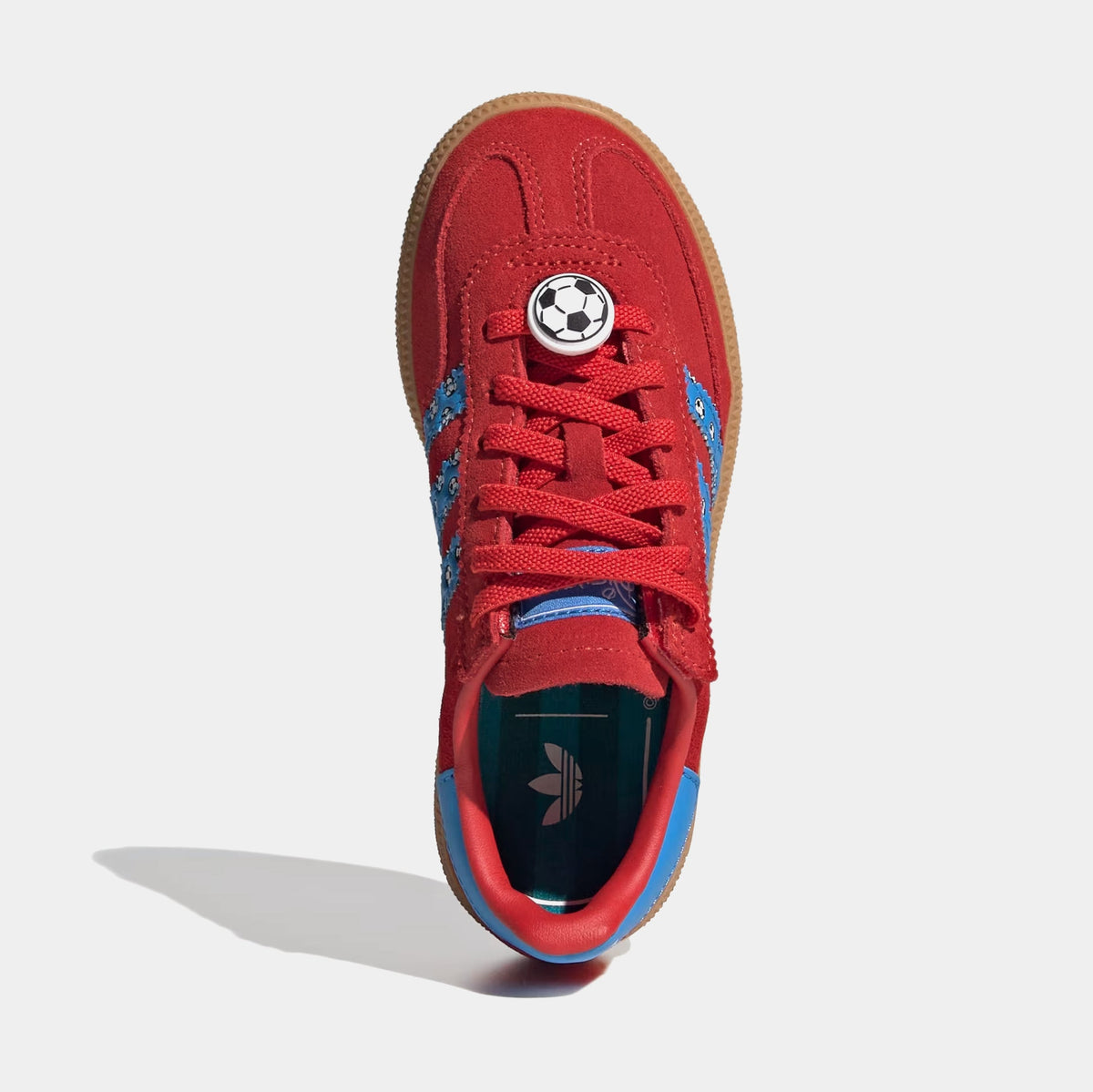 Disney Handball Spezial Comfort Closure Elastic Lace Preschool Lifestyle Shoes (Red/Lucid Ray Blue/Gum)