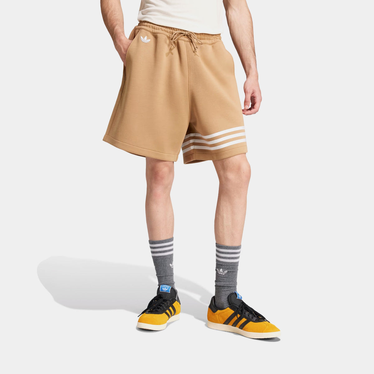 Neuclassics 3 Stripes Mens Shorts (Cardboard Brown)
