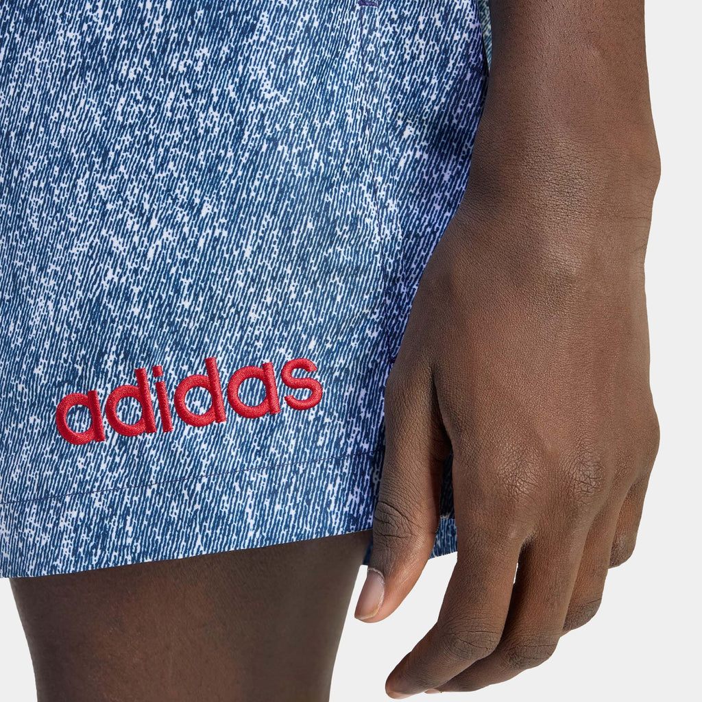 Denim Star Graphic Mens Shorts (Blue/White)