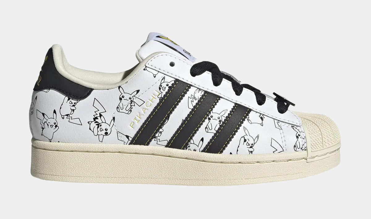 Pokemon x Adidas Superstar II Grade School Lifestyle Shoes (Cloud White/Core Black/Gold Metallic)