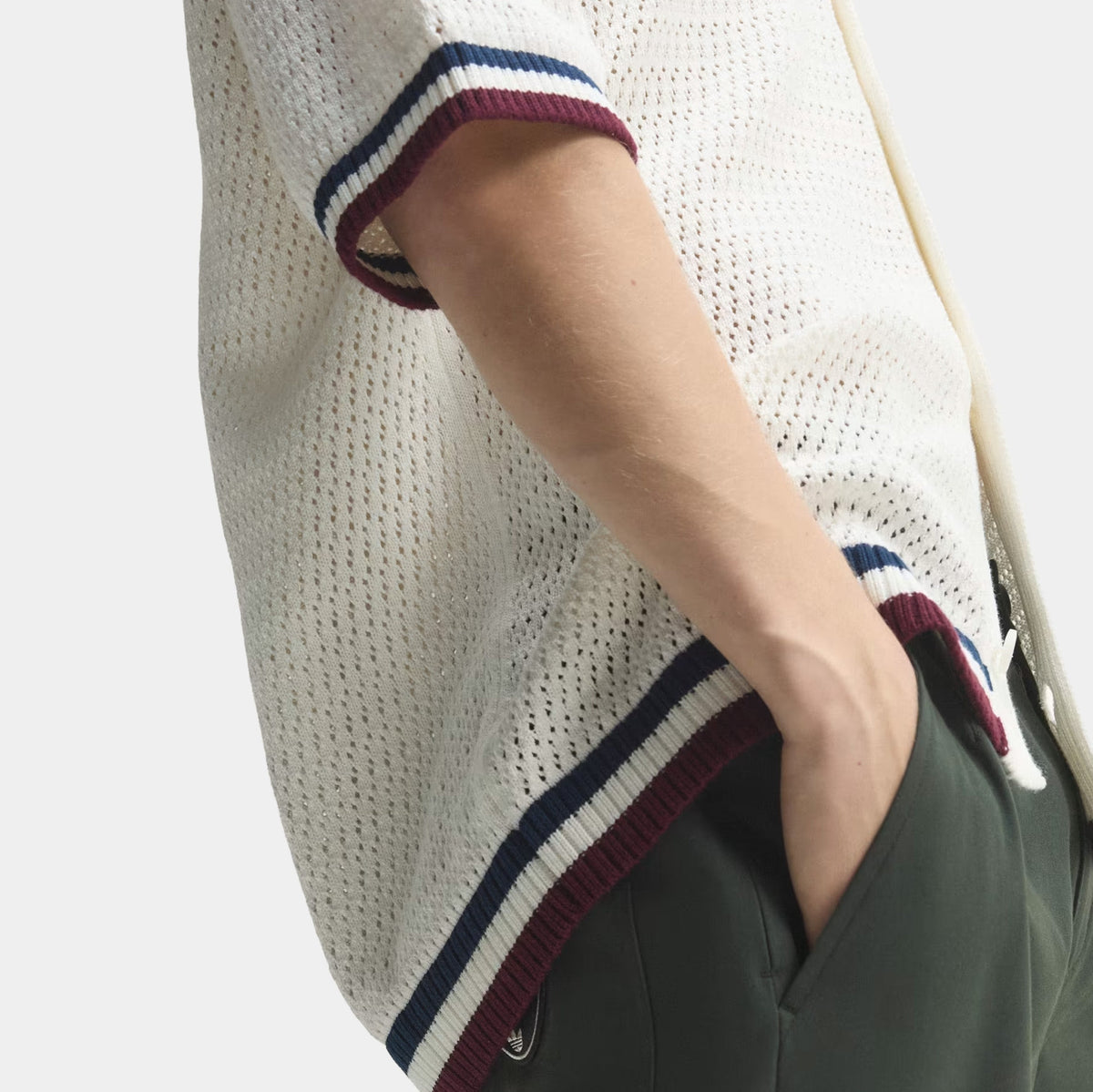 Crochet Mens Jersey (Cloud White)