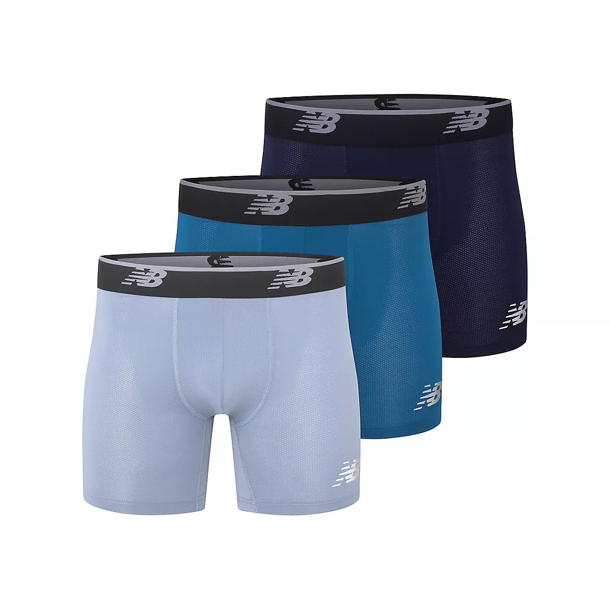 Men's Mens Mesh 5 Inch Boxer Brief No Fly 3 Pack
