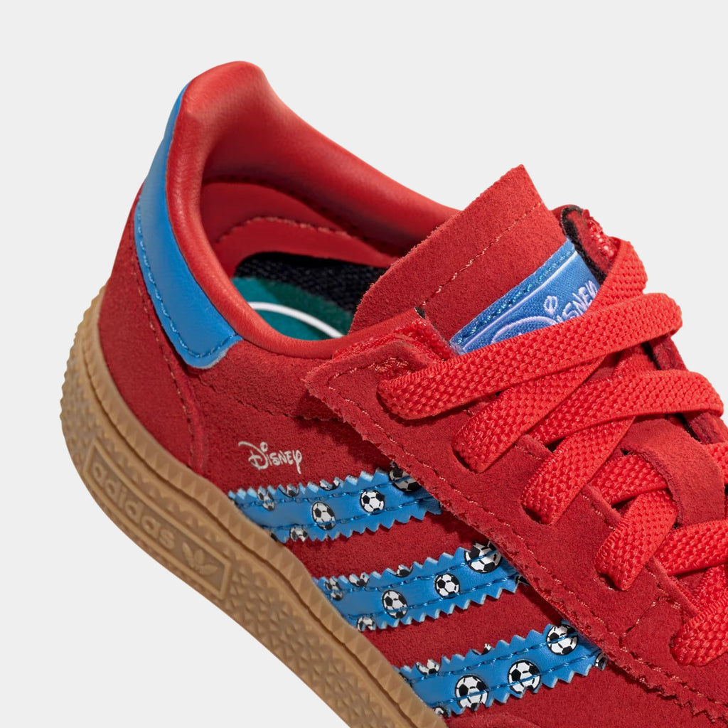 Disney Handball Spezial Comfort Closure Elastic Lace Infant Toddler Lifestyle Shoes (Red/Lucid Ray Blue/Gum)