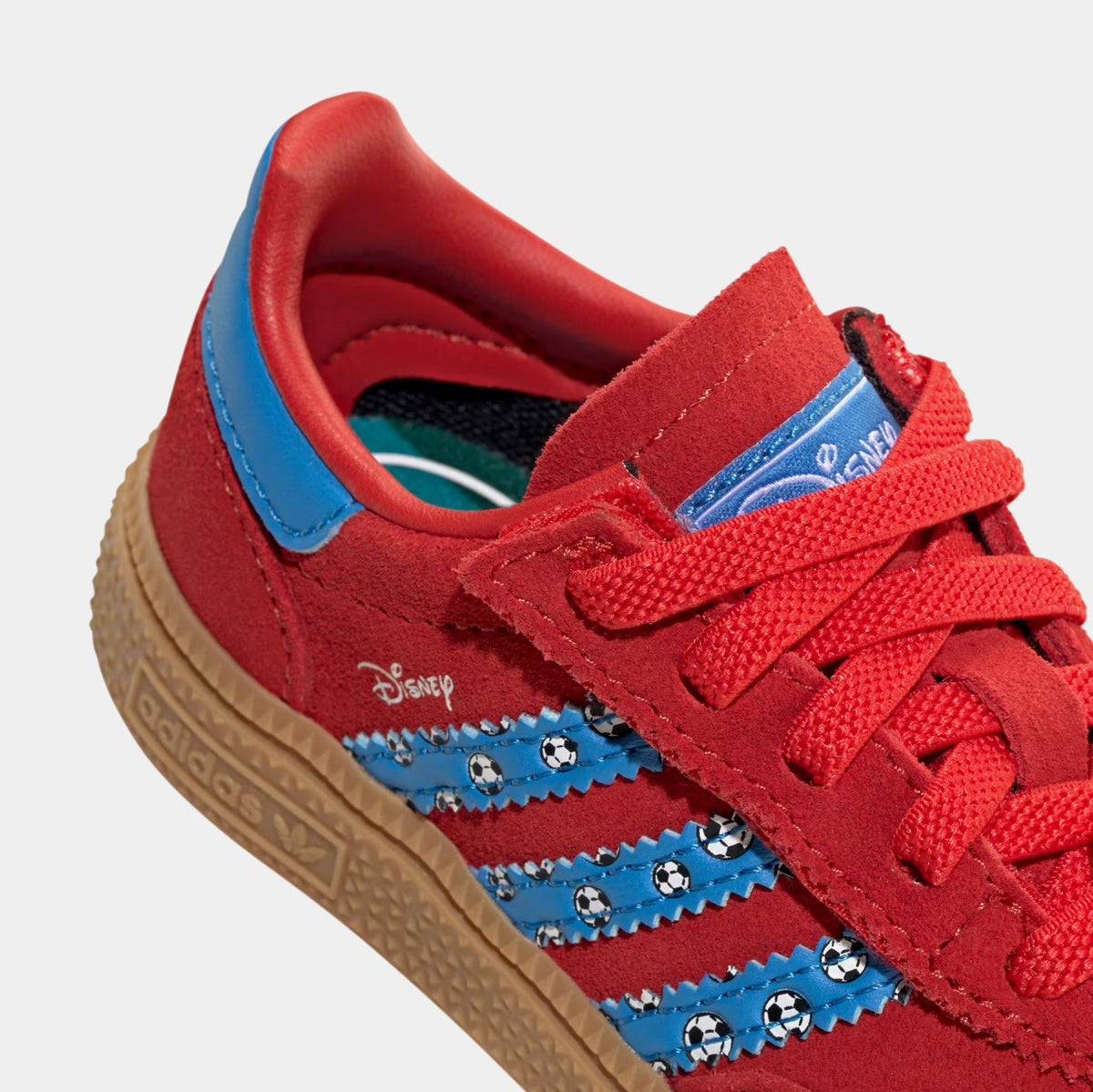 Disney Handball Spezial Comfort Closure Elastic Lace Infant Toddler Lifestyle Shoes (Red/Lucid Ray Blue/Gum)