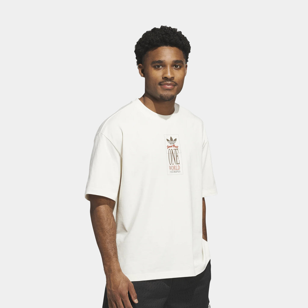 Originals World Tour Graphic Mens Short Sleeve Shirt (Cream White)