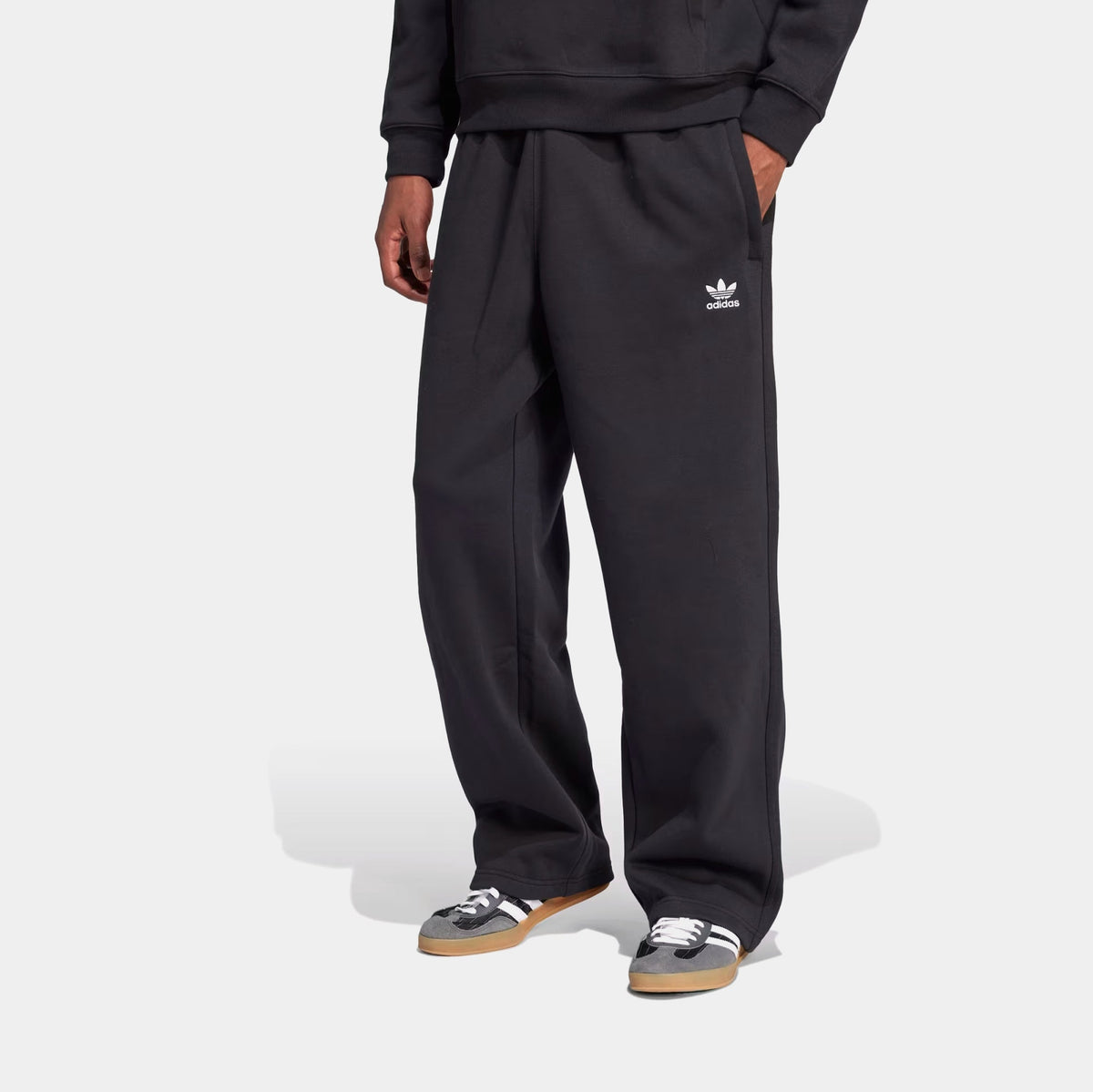 Originals Trefoil Essentials Open Hem Mens Pants (Black/White)