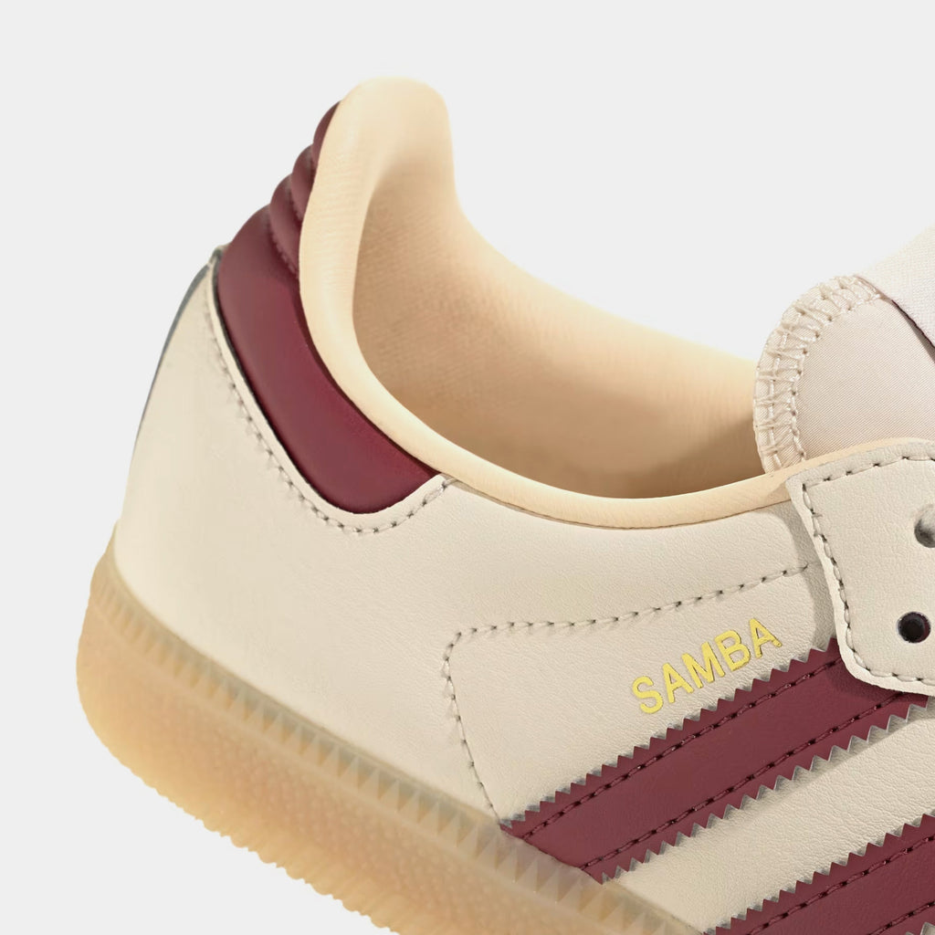 Samba OG Grade School Lifestyle Shoes (Wonder White/Shadow Red/Gum)