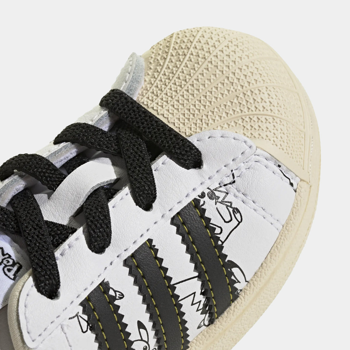 Pokemon x adidas Superstar II Elastic Lace Infant Toddler Lifestyle Shoes (Cloud White /Core Black/Gold Metallic)