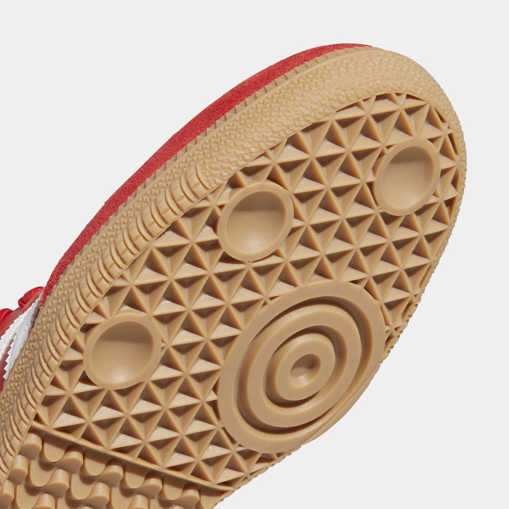 Samba OG Better Scarlet White Gold Womens Lifestyle Shoes (Better Scarlet/Footwear White/Gold Metallic)