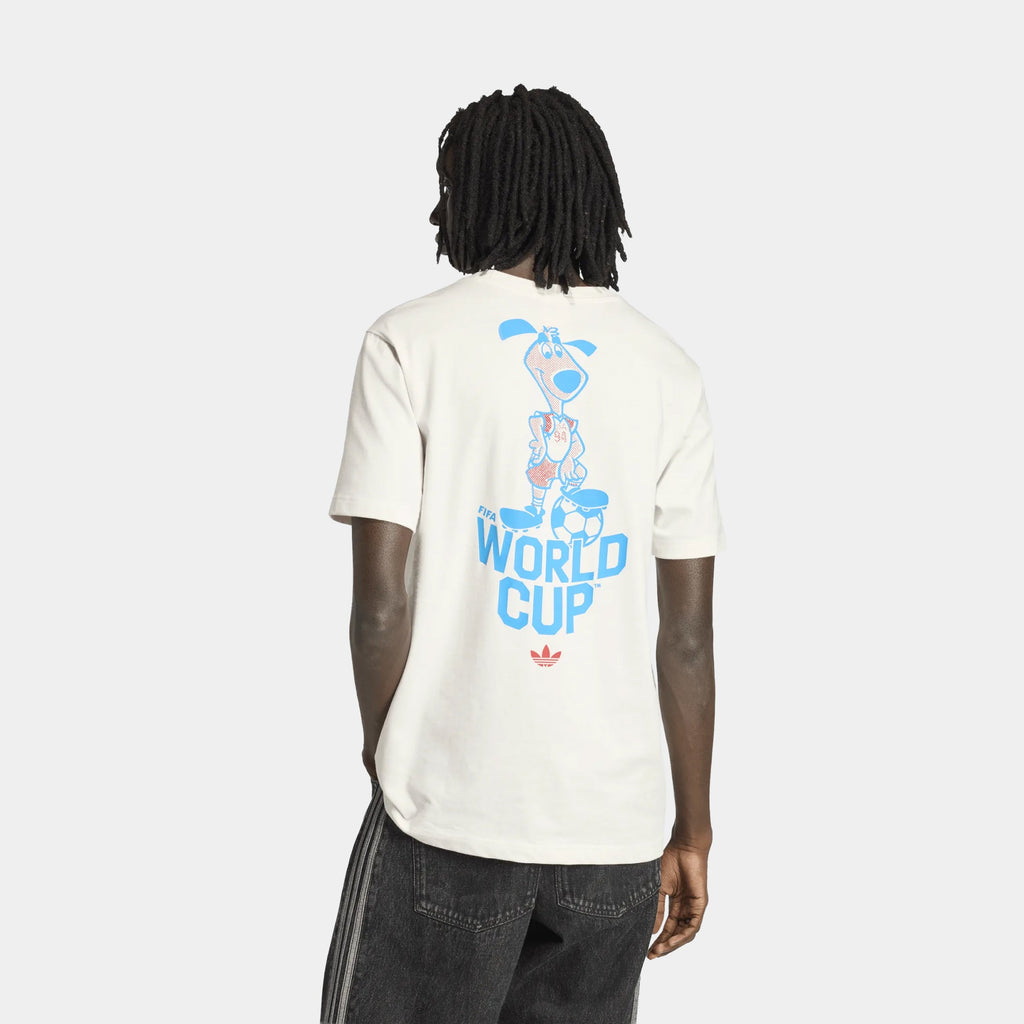 FIFA World Cup 26 Striker Mascot Mens Short Sleeve Shirt (Cloud White)