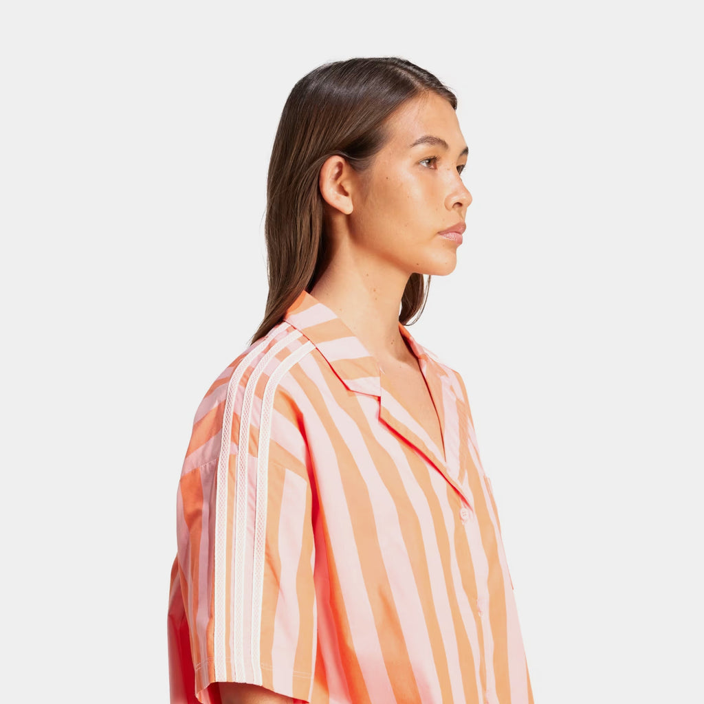 Summer Glow Resort Womens Short Sleeve Shirt (Pink/Orange)