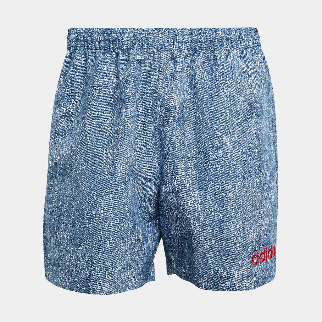 Denim Star Graphic Mens Shorts (Blue/White)