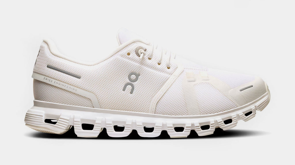 Cloud 6 Womens Running Shoes (White/White)