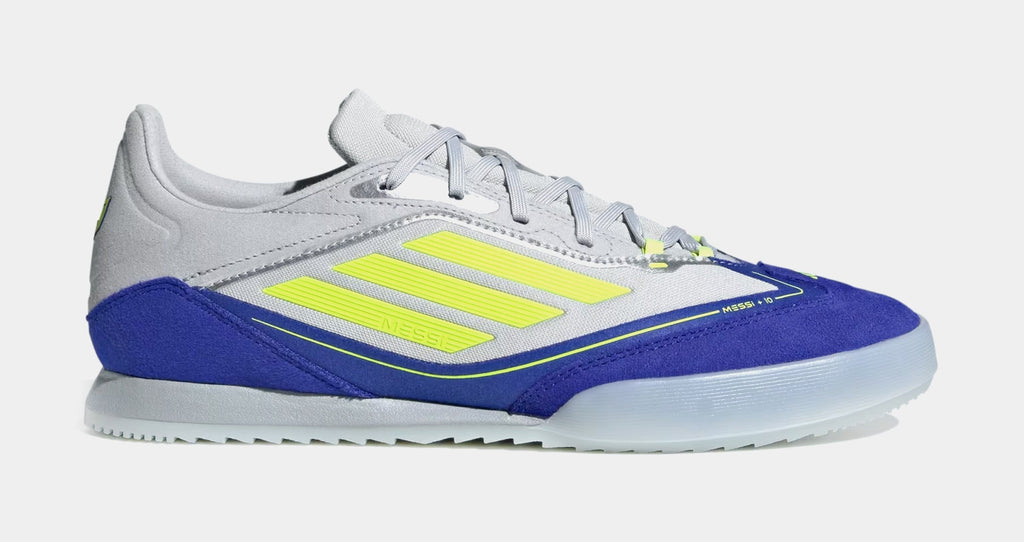 F50 Freestyle Messi Mens Lifestyle Shoes (Silver Metallic/Solar Yellow/Lucid Blue)
