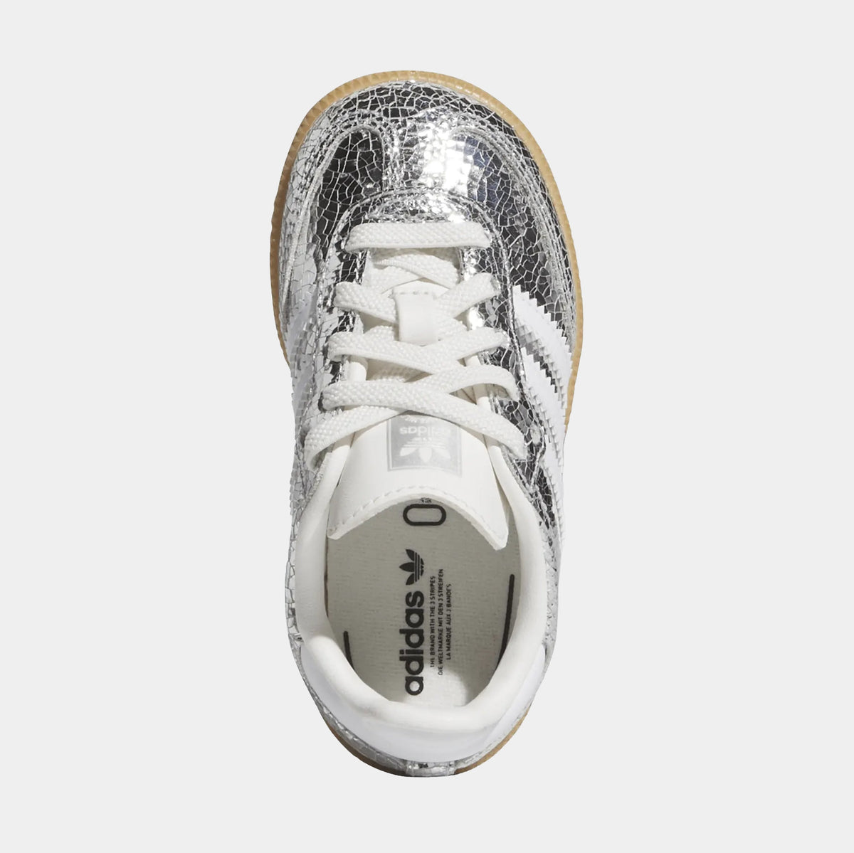 Samba OG Comfort Closure Elastic Laces Infant Toddler Lifestyle Shoes (Silver Metallic/Cloud White/Core White)