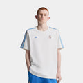 Real Madrid Terrace Icon Mens Short Sleeve Shirt (White/Blue)