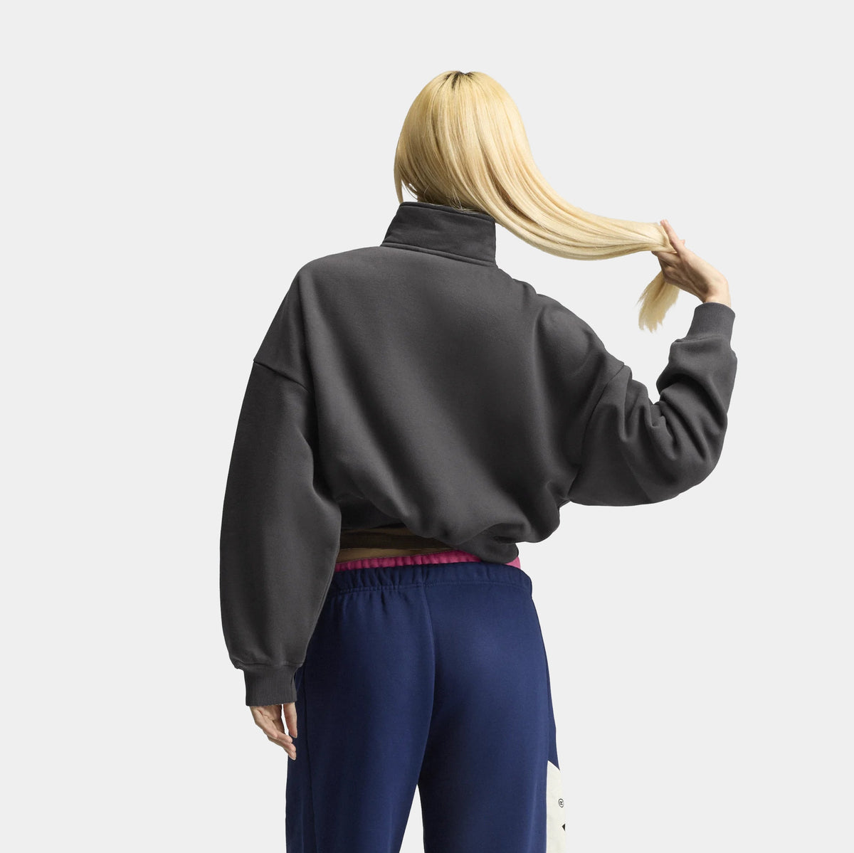 Adisignature NY Quarter Zip Womens Sweatshirt (Utility Black)