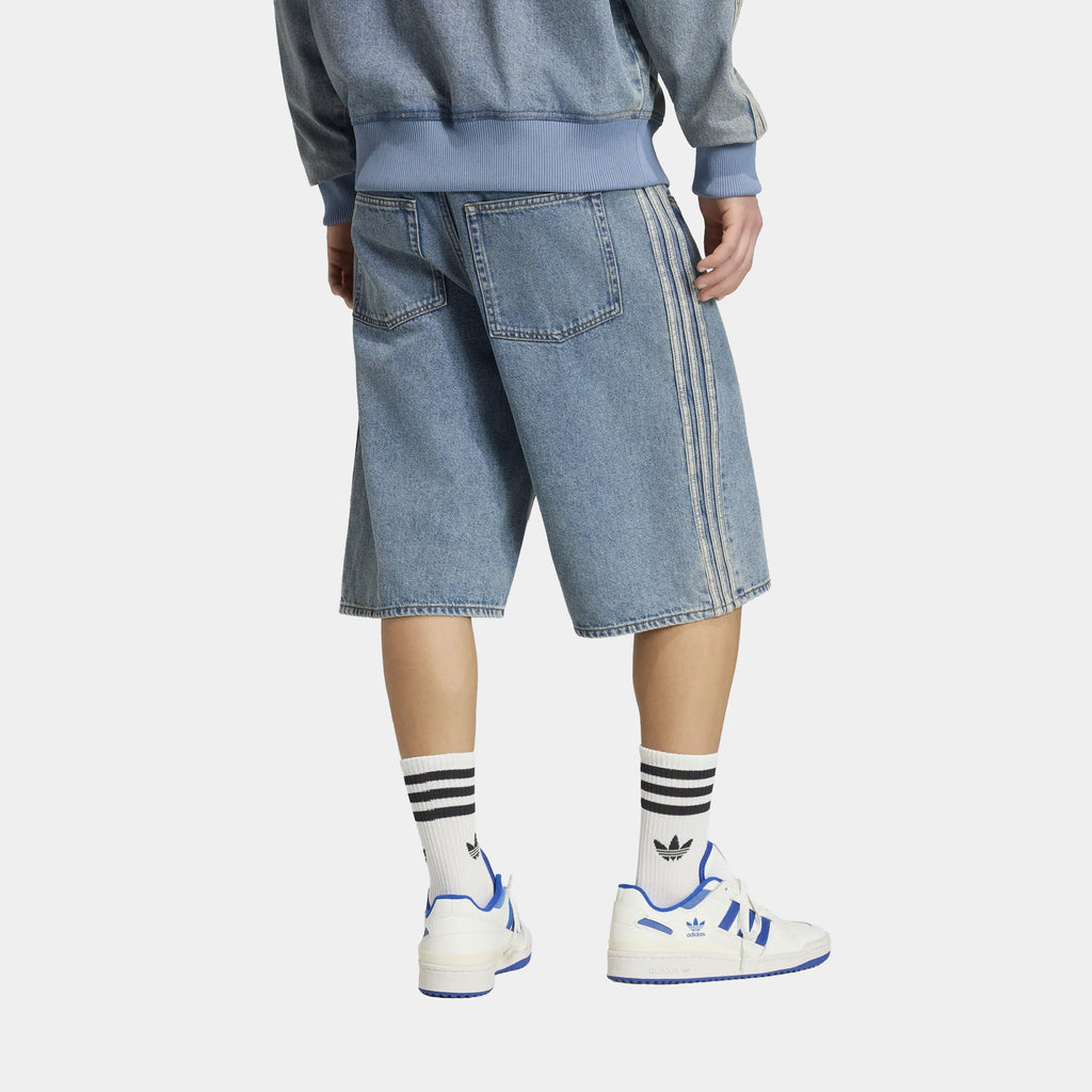 Firebird Adicolor Mid Rise Straight Leg Denim Mens Shorts (Worn Blue Denim)