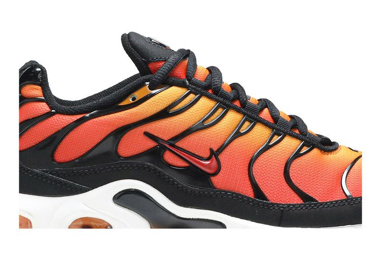 Nike Air Max Plus GS 'Sunset' — Black/Pimento-Bright Ceramic