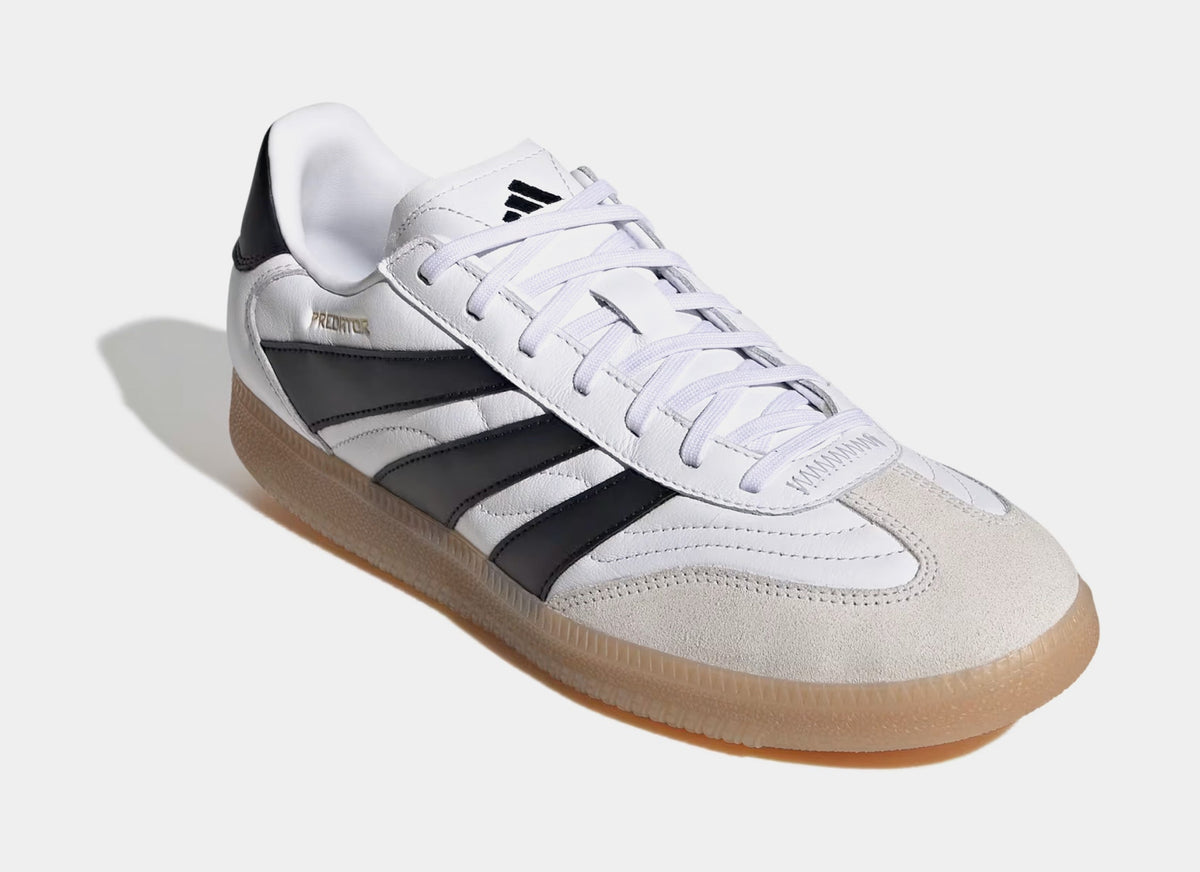 Predator Freestyle Indoor Soccer Mens Lifestyle Shoes (Cloud White/Core Black/Gold Metallic)