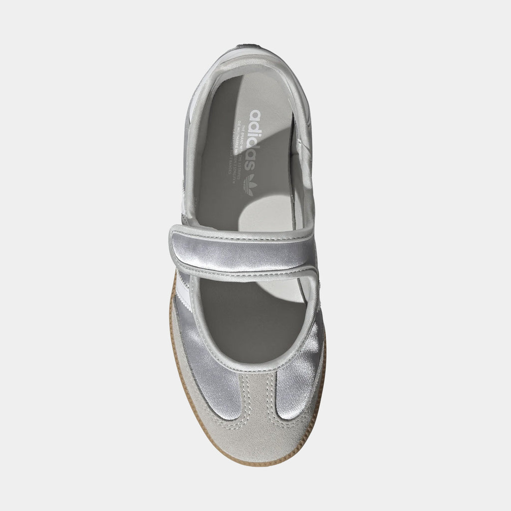 Samba Jane Grade School Lifestyle Shoes (Silver Metallic/Cloud White/Gum)