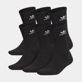 Trefoil 6 pack Crew Mens Socks (Black)