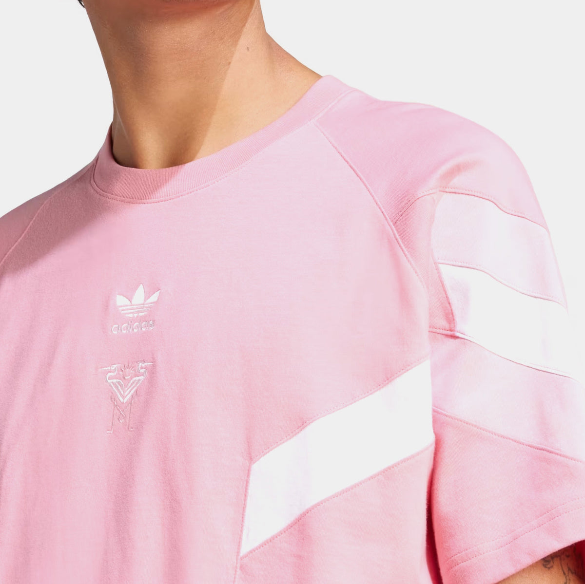 Inter Miami CF Originals Mens Short Sleeve Shirt (Easy Pink/White)
