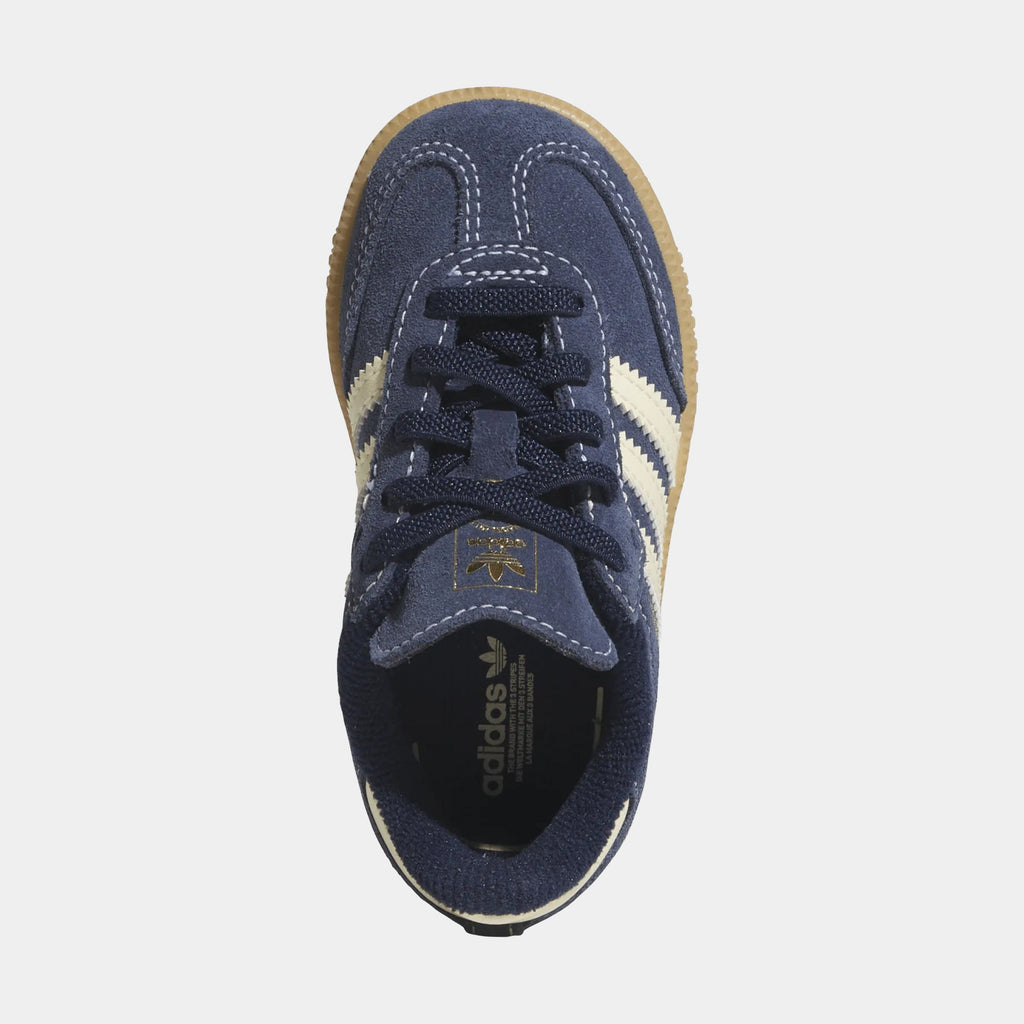 Samba OG Elastic Lace Preschool Lifestyle Shoes (Night Indigo/Warm Vanilla/Gum)