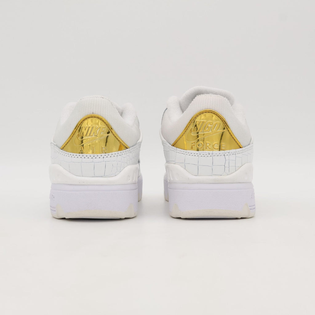 HF7630-100 NIGO Nike Air Force 3 Low White Metallic Gold Heel Logo NIGO (Men's)