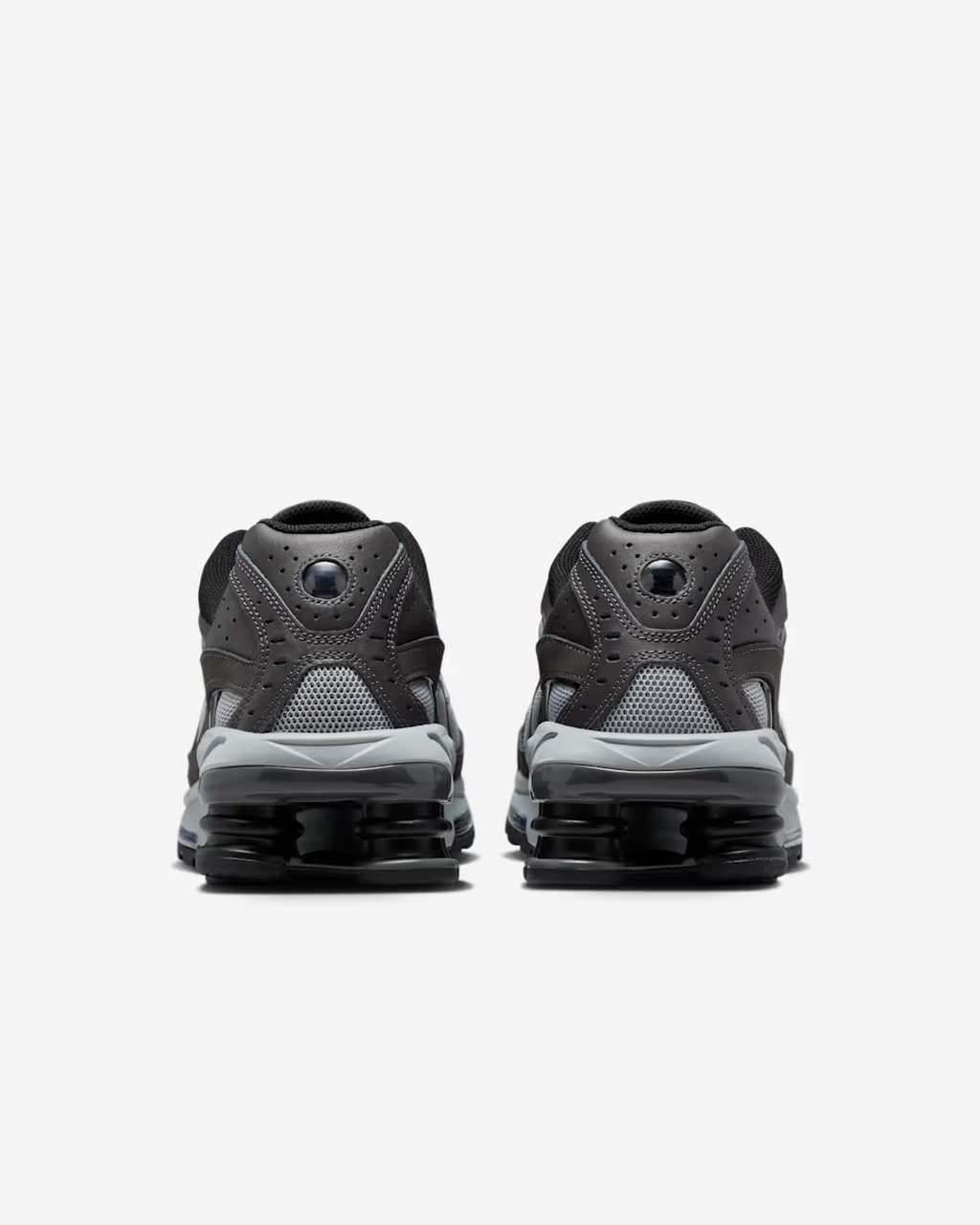 IO4296-001 Nike Shox R4 Ride 2 Light Smoke Grey Medium Ash Black (Men's)