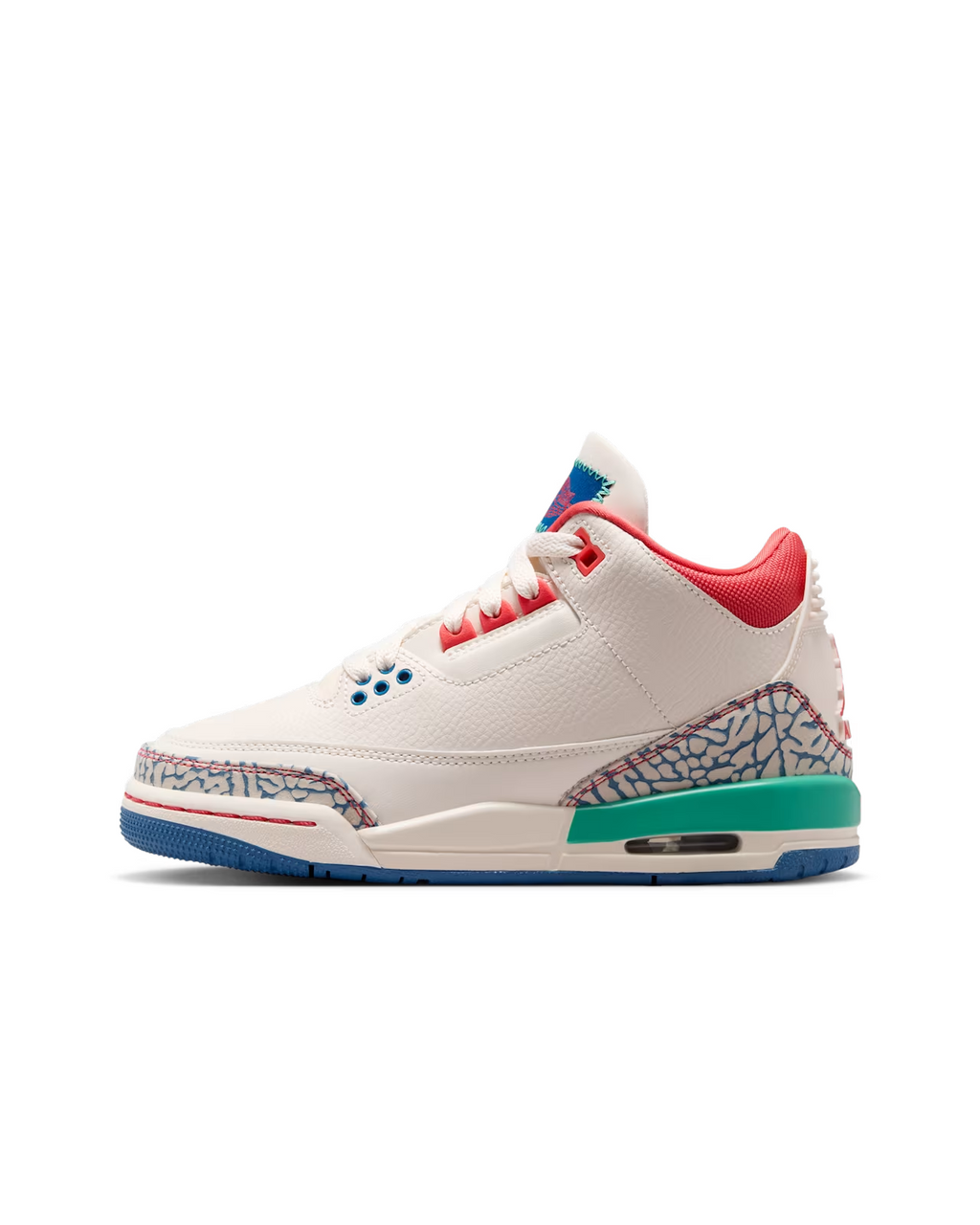 IO2076-100 Nike Air Jordan 3 Retro "Chalk/True Blue" (GS)