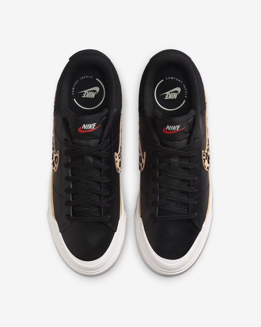 HF9548-001 Nike Court Legacy Lift Black Sail Picante Red Khaki (Women's)