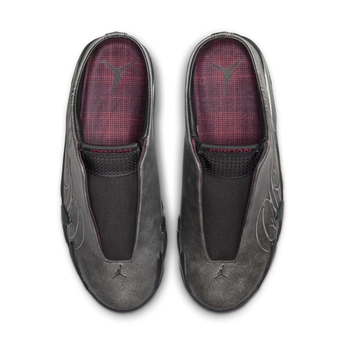 IR0908-001 Mowalola Ã Nike Air Jordan 14 Mule "Black/Metallic Silver" (Men's)