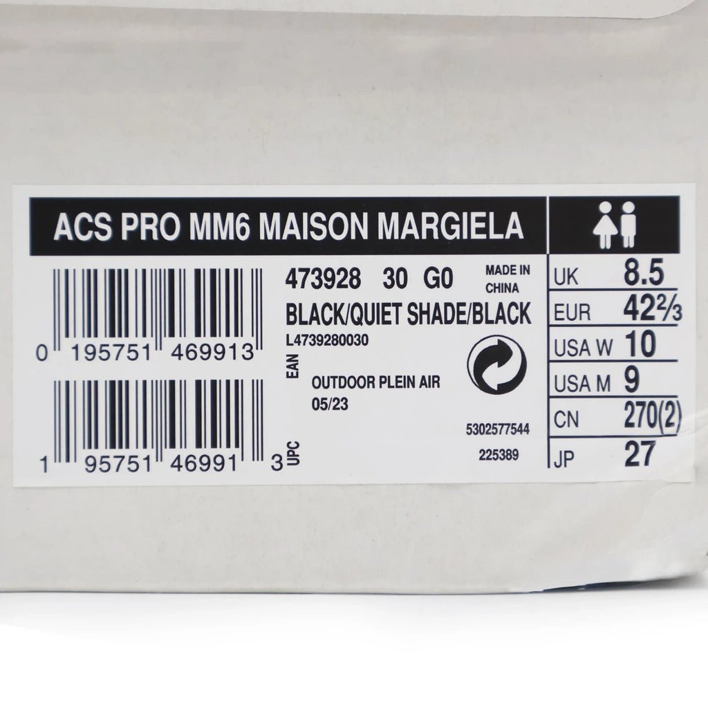 L47392800 MM6 Maison Margiela Salomon ACS Pro Black Quiet Shade (Men's)