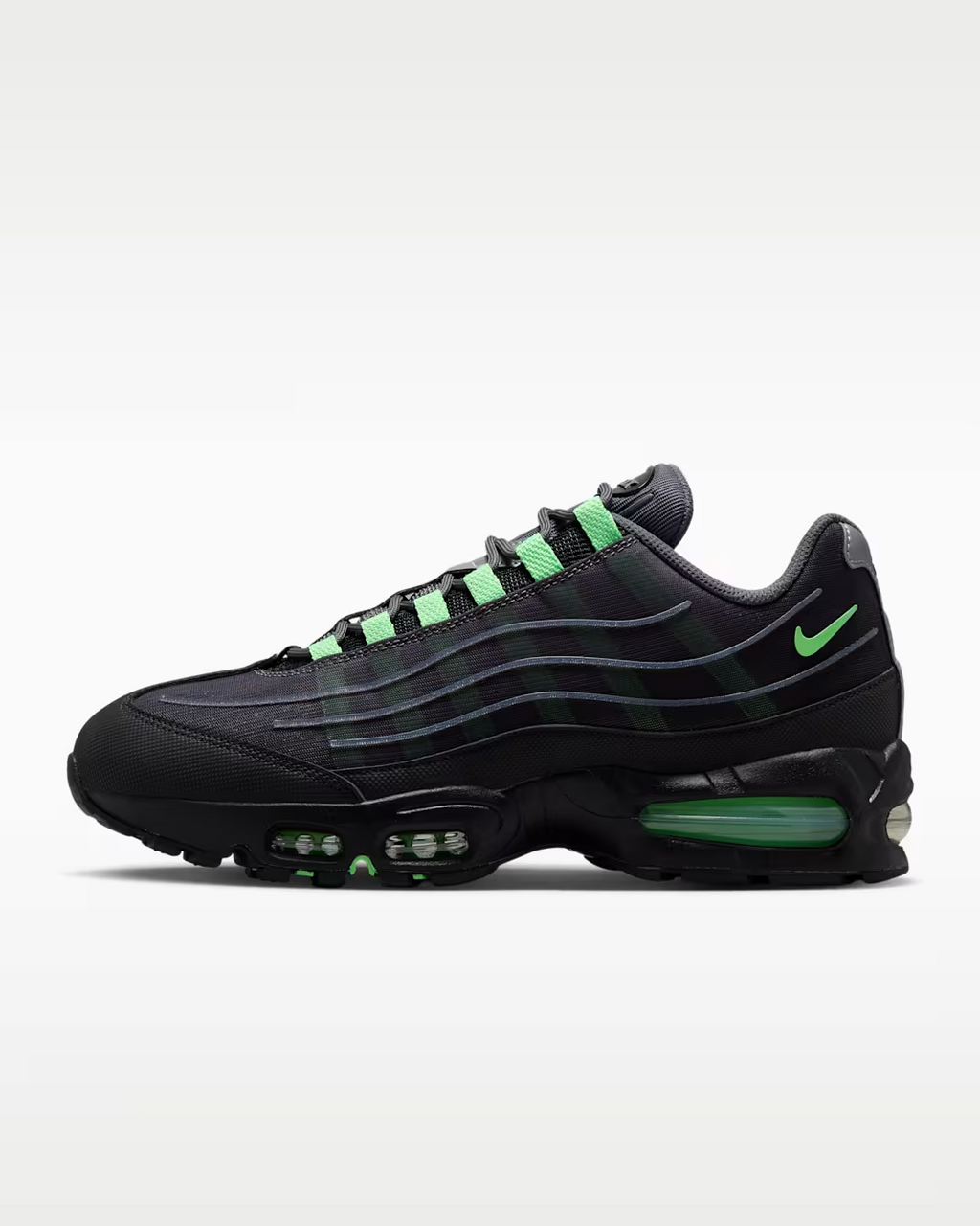 IH7853-004 Nike Air Max 95 Big Bubble Tech "Iron Grey/Dream Green" (Men's)