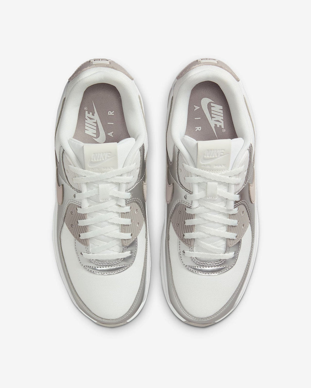 IB0170-101 Nike Air Max 90 LV8 Summit White Vast Grey Metallic (Women's)