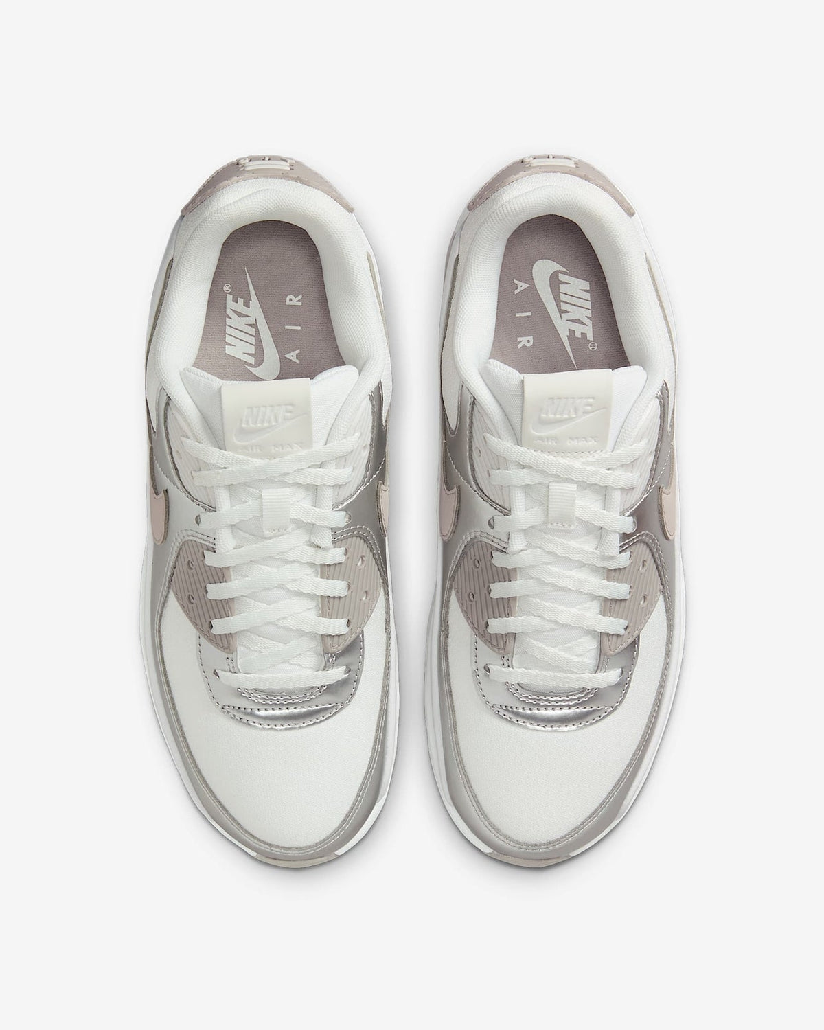 IB0170-101 Nike Air Max 90 LV8 Summit White Vast Grey Metallic (Women's)