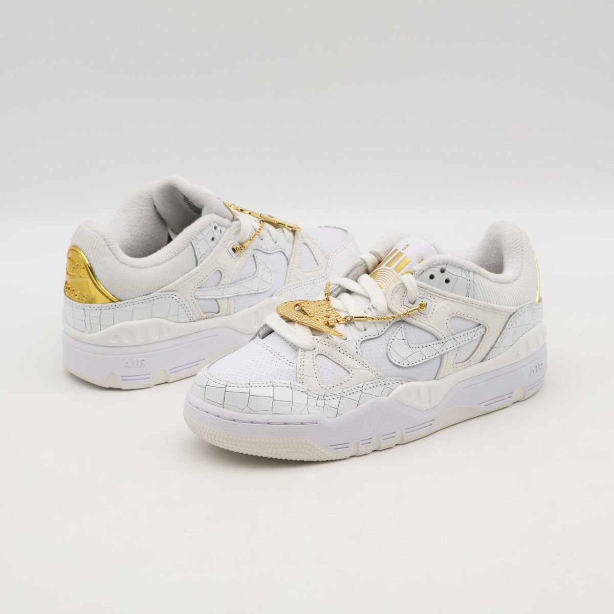 HF7630-100 NIGO Nike Air Force 3 Low White Metallic Gold Heel Logo NIGO (Men's)