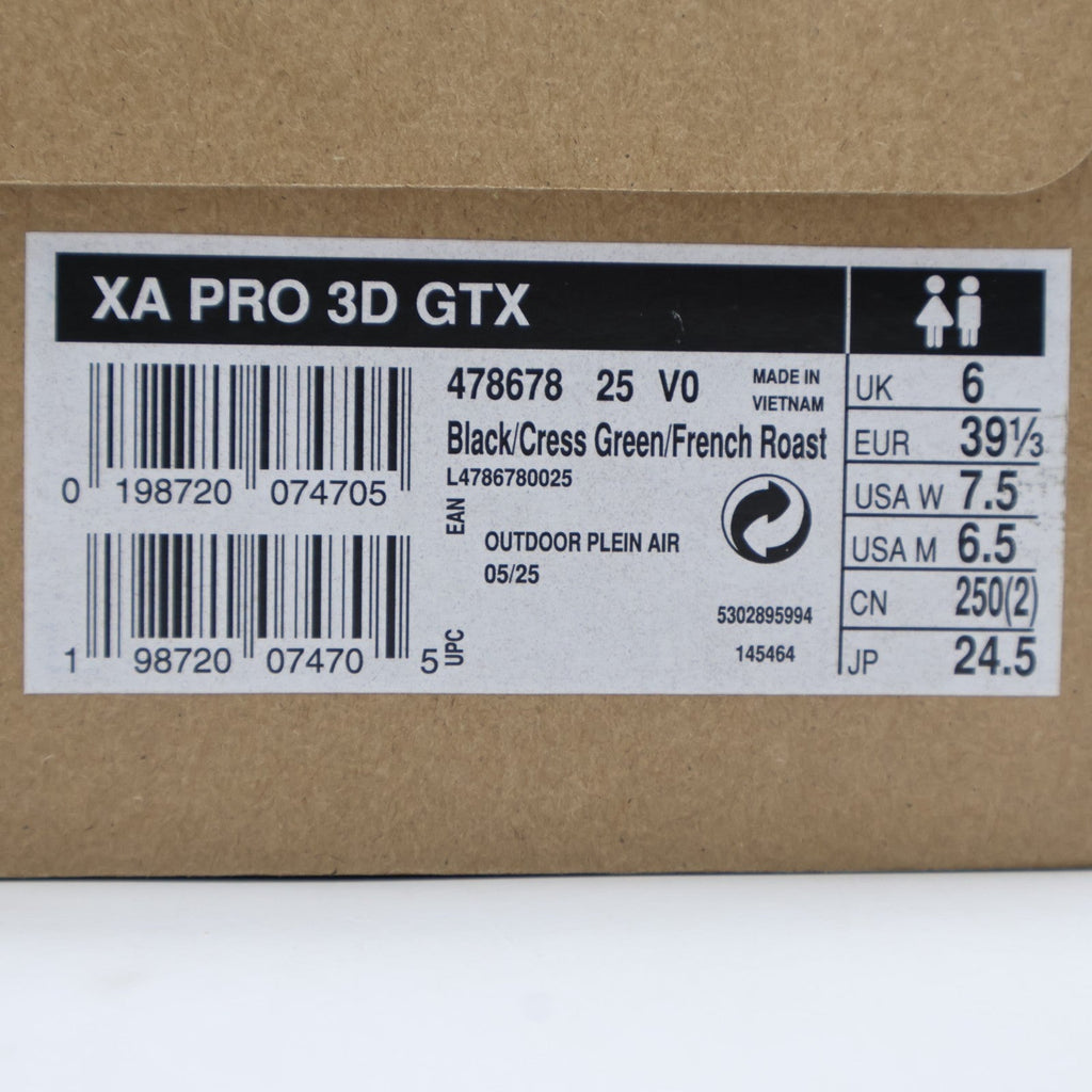 L47867800 Salomon XA Pro 3D GORE-TEX Black Cress Green French Roast (Men's)