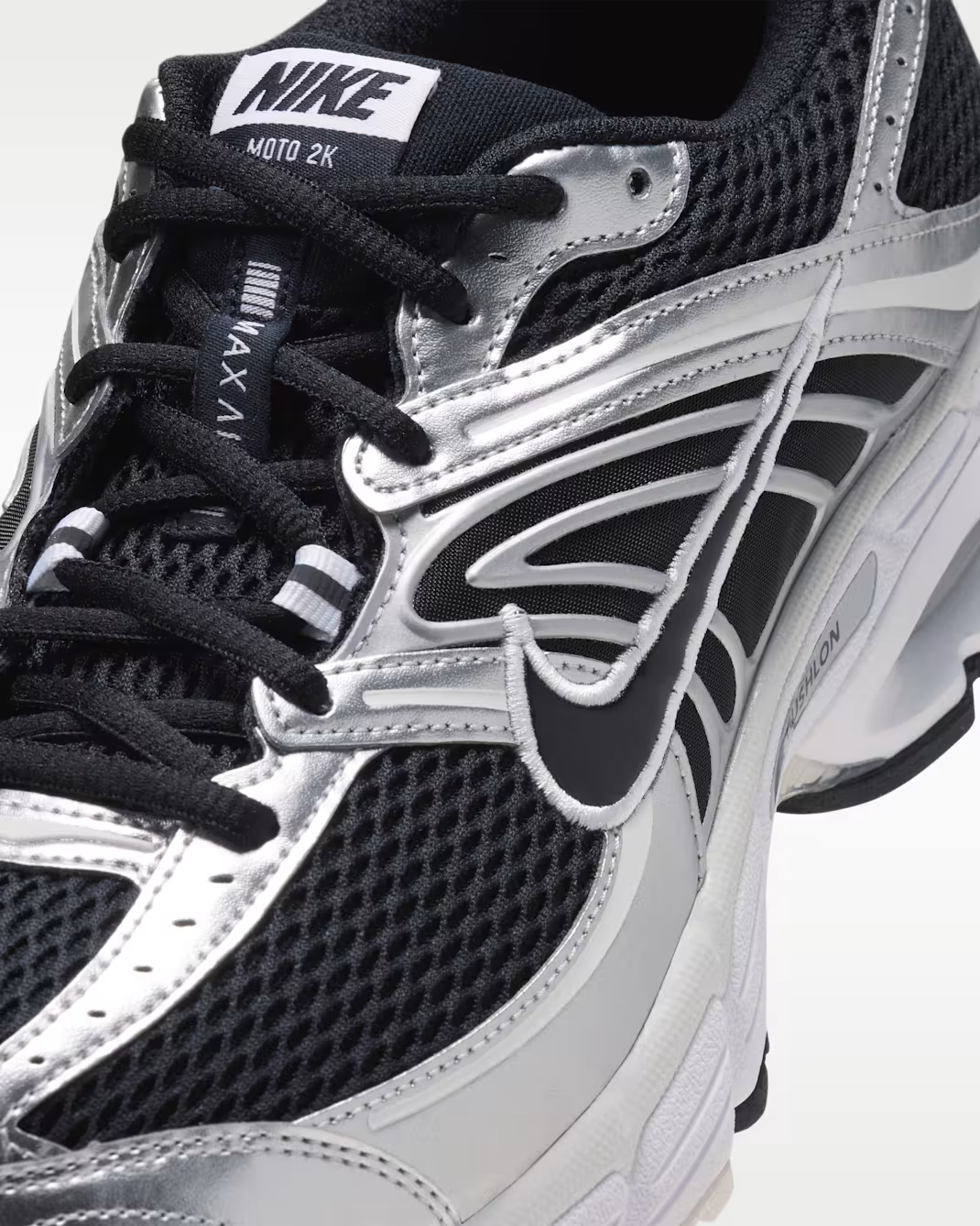 IO9279-016 Nike Air Max Moto 2K "Black/Metallic Silver" (Men's)