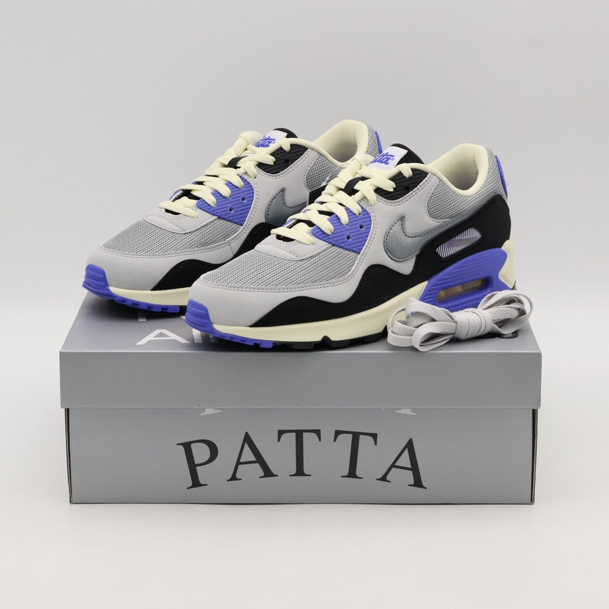 HF8814-002 Patta Nike Air Max 90 Sapphire and Particle Grey (Men's)