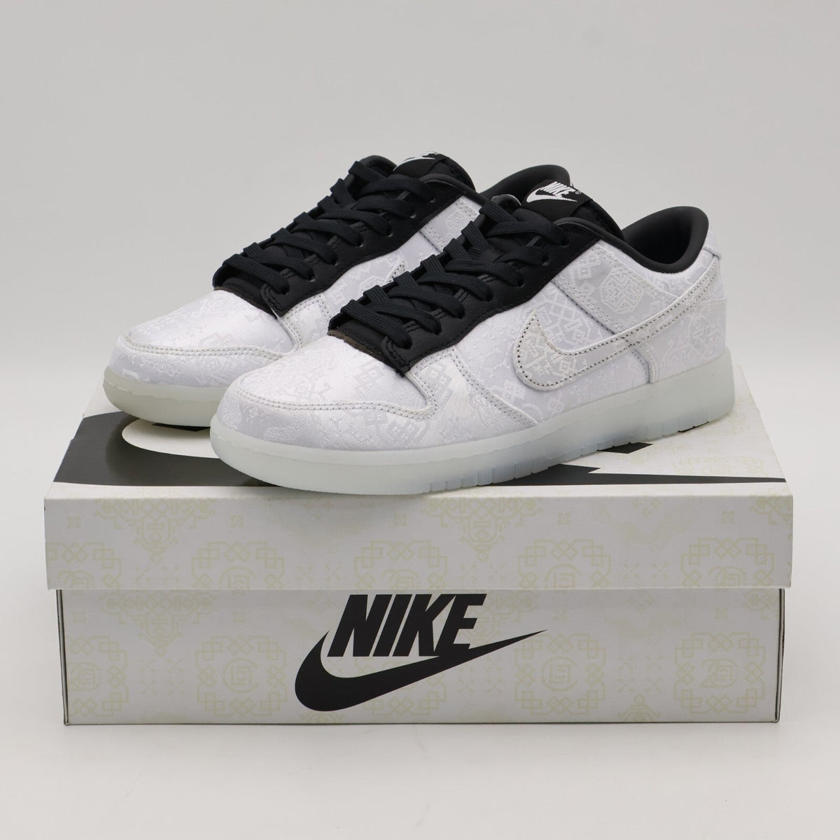 FN0315-110 CLOT Fragment Nike Dunk Low White Black (Men's)