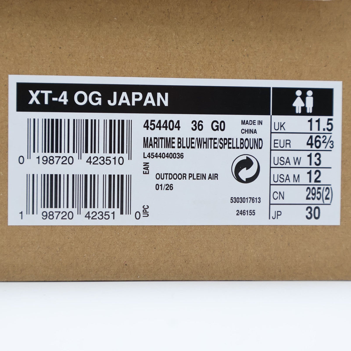 L45440400 Salomon XT-4 OG Japan Nami Pack "White/Blue" (Japan Exclusive)