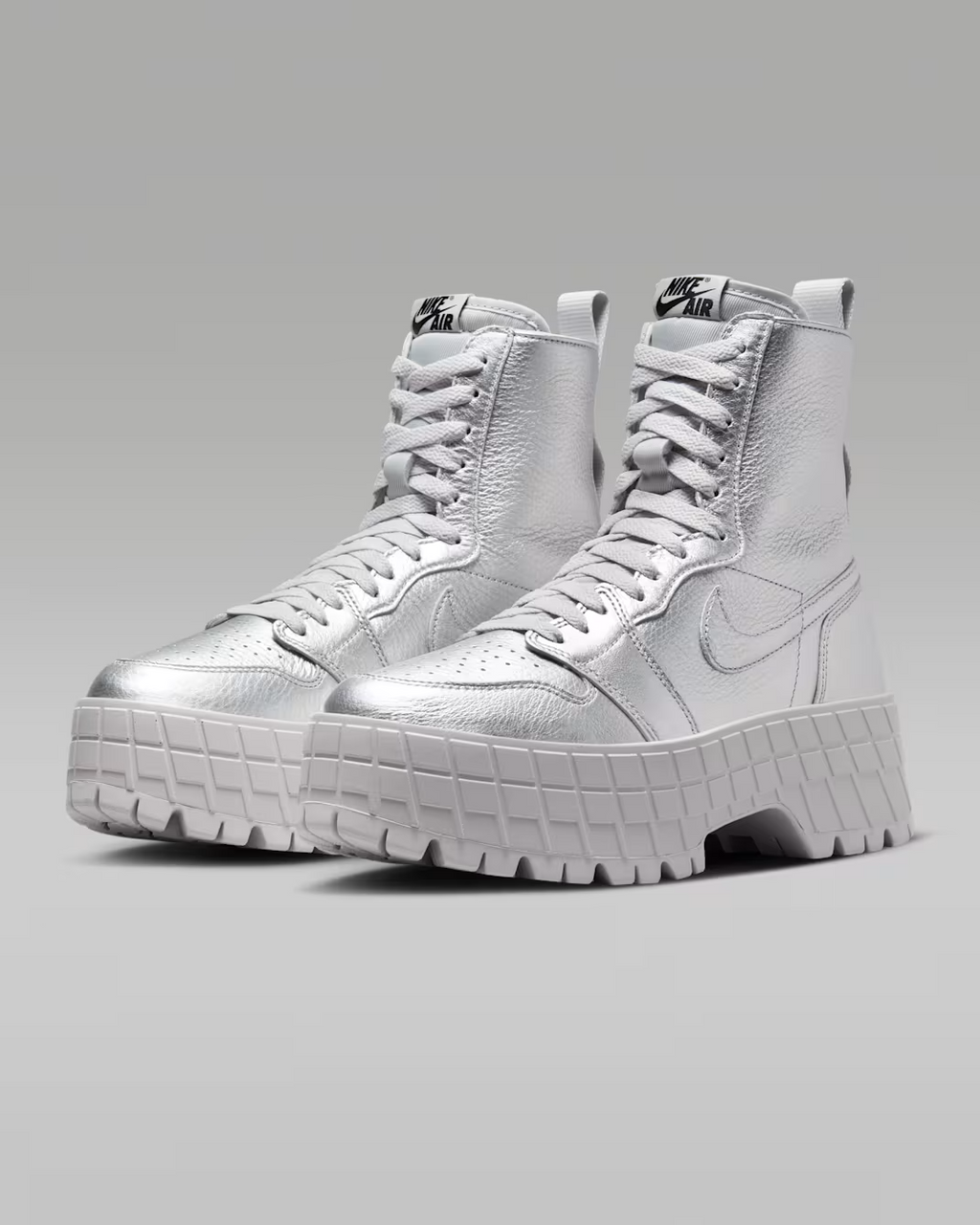 FJ5737-002 Nike Air Jordan 1 Brooklyn Metallic Silver (Women's)