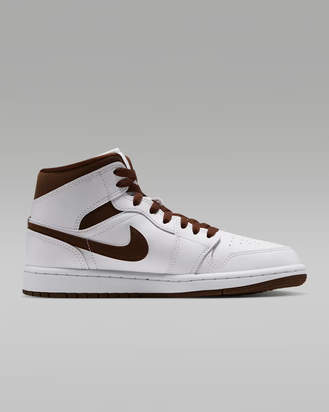 BQ6472-125 Nike Air Jordan 1 Mid "White/Cacao Wow" (Women's)