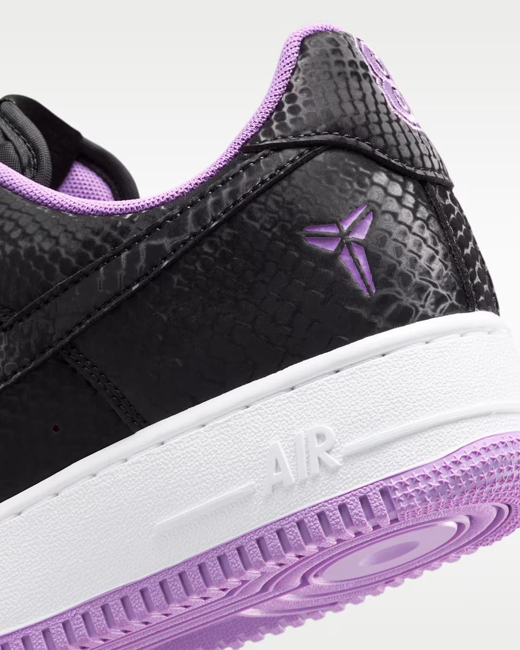 IB0018-007 Kobe Bryant Ã Nike Air Force 1 Low "Black/Purple Stardust" (Men's)